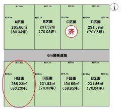 全体区画図（H区画）