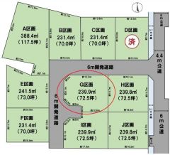 全体区画図（G区画）