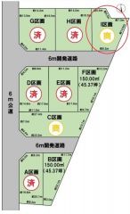 全体区画図（I区画）商談中